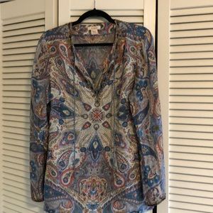 Sundance silk tunic blouse top